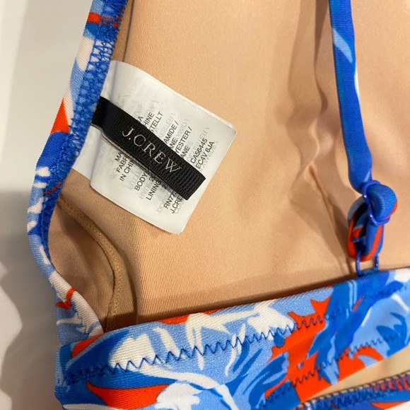 J. Crew Floral Tropical Print Bikini Top - Picture 5 of 6